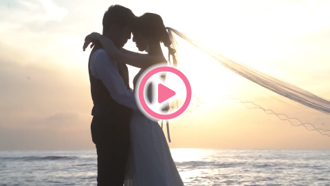 「結婚式前のプレ結婚式」pre shooting in Ocean