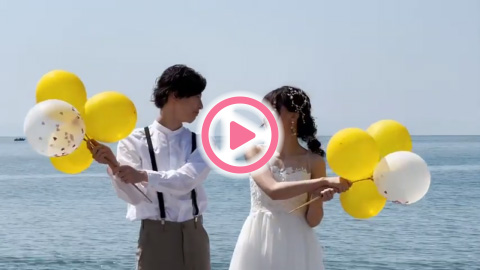 「結婚式前のプレ結婚式」pre shooting in Ocean